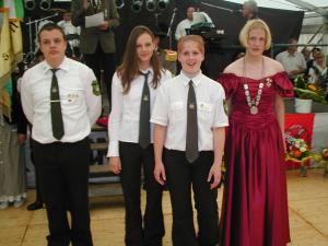 unsere Würdenträger der Jugend Christian Werner, Anne Grenzer, Susanne Plenz, Kristin Kammer (v.l.n.r.)